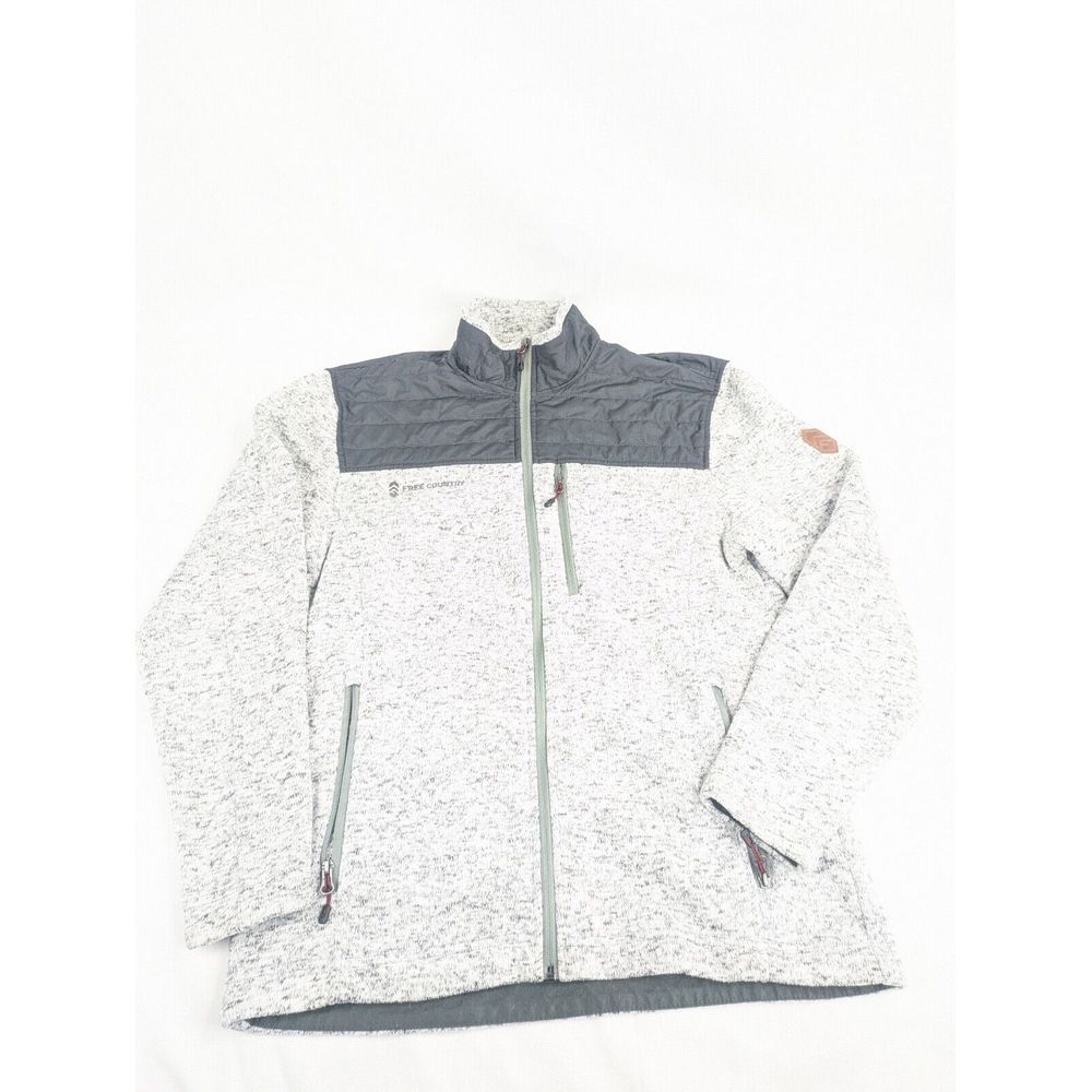Women's Free Country Fleece Jacket Size Large, Slightly‎ Used, Black and Gray